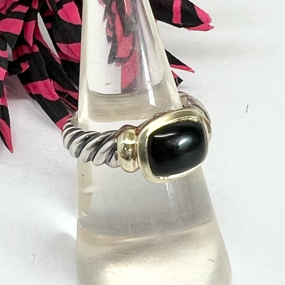 David Yurman Black Onyx Noblesse Ring .925/14K Gold